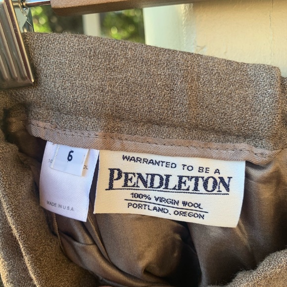 Pendleton 100% virgin wool light brown maxi skirt size 6 - Picture 3 of 13